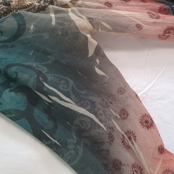 Mushka by Sienna Rose | Sheer Boho Top Embellished with Lace, Beads, Stones | M - Picture 4 of 8